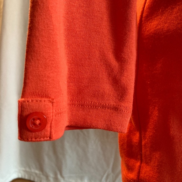 LAST CHANCE! Anne Klein Sport Orange Long Sleeve Tee - Picture 3 of 5